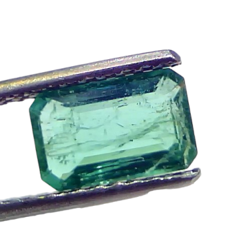 1.58 Ct Certified Untreated Natural Zambian Emerald Gemstone Panna 1.58 Ct Certified Untreated Natural Zambian Emerald Gemstone Panna