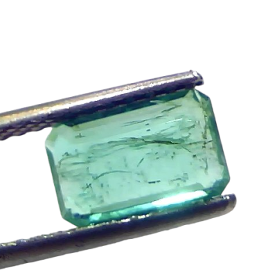 1.58 Ct Certified Untreated Natural Zambian Emerald Gemstone Panna