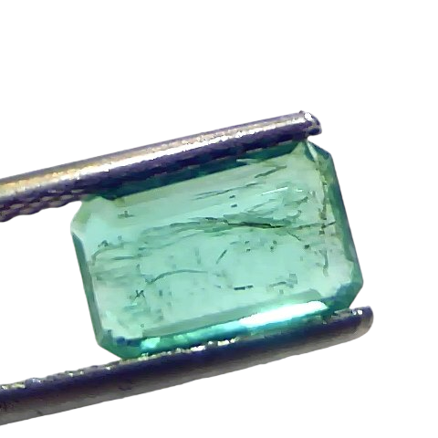 1.58 Ct Certified Untreated Natural Zambian Emerald Gemstone Panna 1.58 Ct Certified Untreated Natural Zambian Emerald Gemstone Panna