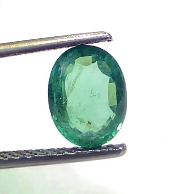 1.59 Ct GII Certified Untreated Natural Zambian Emerald Gemstone