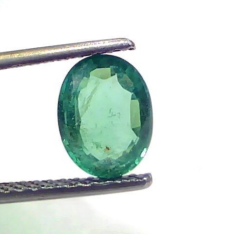1.59 Ct GII Certified Untreated Natural Zambian Emerald Gemstone