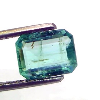 1.54 Ct Certified Untreated Natural Zambian Emerald Gemstone Panna