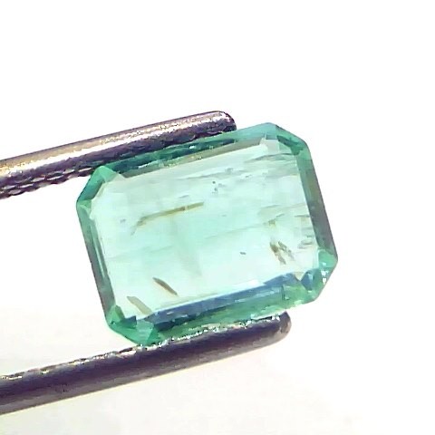 1.54 Ct Certified Untreated Natural Zambian Emerald Gemstone Panna