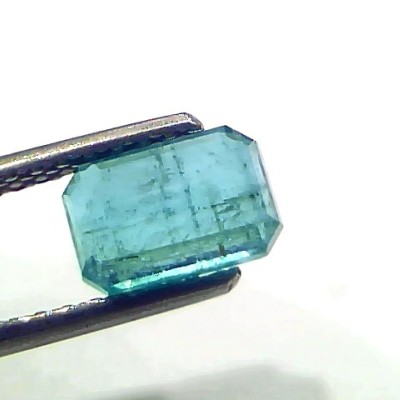 1.60 Ct Certified Untreated Natural Zambian Emerald Gemstone Panna