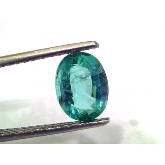 1.61 Ct GII Certified Untreated Natural Zambian Emerald Gemstone AAA