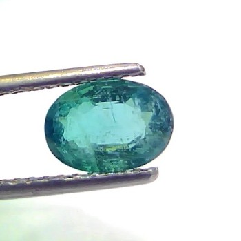 1.63 Ct GII Certified Untreated Natural Zambian Emerald Gemstone