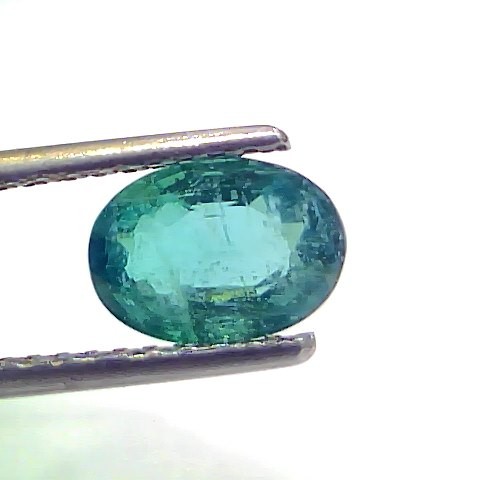1.63 Ct GII Certified Untreated Natural Zambian Emerald Gemstone