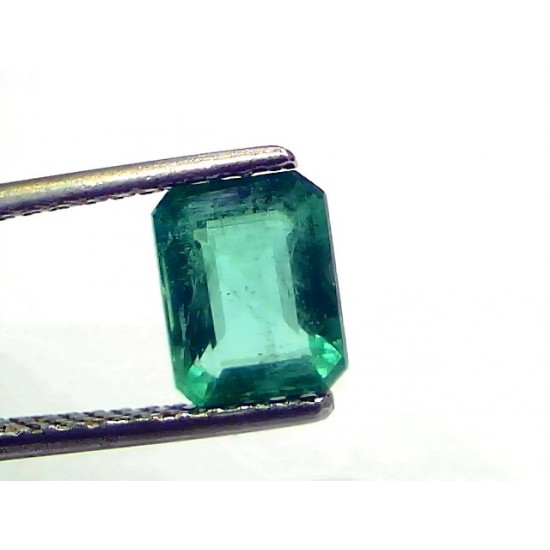 1.64 Ct GII Certified Untreated Natural Zambian Emerald Gemstone AAA
