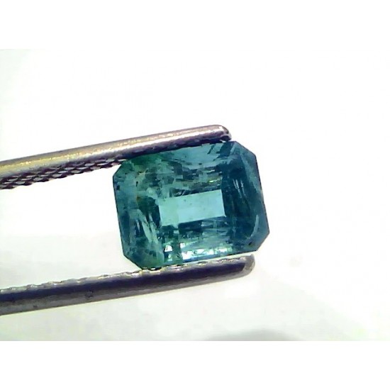 1.67 Ct Certified Untreated Natural Zambian Emerald Gemstone Panna