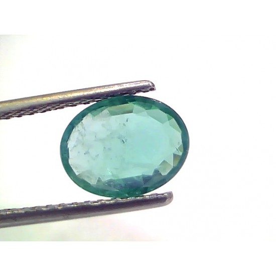 1.68 Ct GII Certified Untreated Natural Zambian Emerald Gemstone