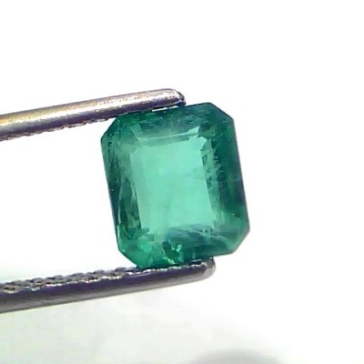 1.70 Ct GII Certified Untreated Natural Zambian Emerald Gemstone