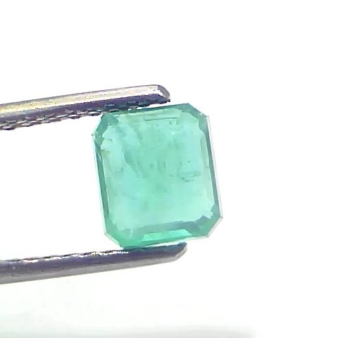 1.70 Ct GII Certified Untreated Natural Zambian Emerald Gemstone