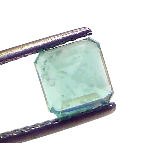 1.72 Ct GII Certified Untreated Natural Zambian Emerald Gemstone Panna 1.72 Ct GII Certified Untreated Natural Zambian Emerald Gemstone Panna