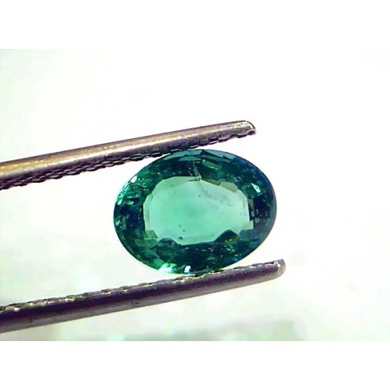 1.74 Ct IGI Certified Untreated Natural Zambian Emerald Gemstone AAA