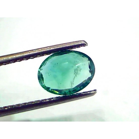 1.74 Ct IGI Certified Untreated Natural Zambian Emerald Gemstone AAA