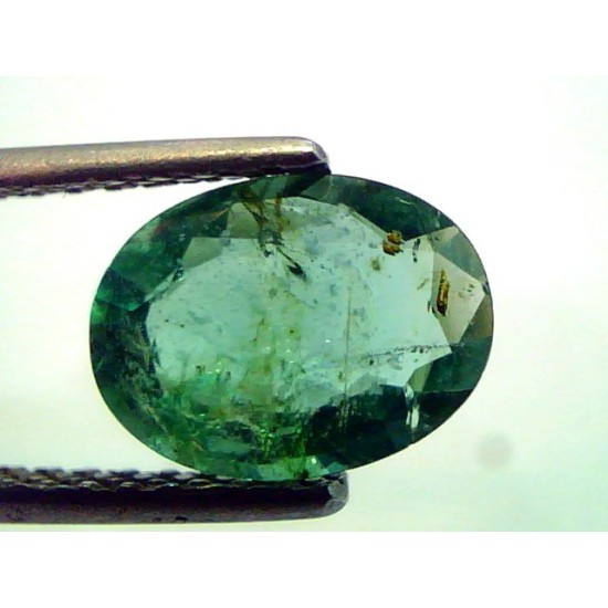1.77 Ct Untreated Natural Zambian Emerald Gemstone Real Panna