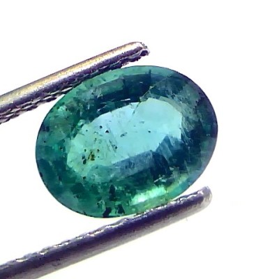 1.89 Ct Certified Untreated Natural Zambian Emerald Gemstones