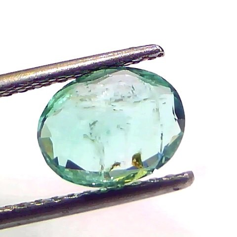 1.92 Ct GII Certified Untreated Natural Colombian Emerald Gemstone AAA