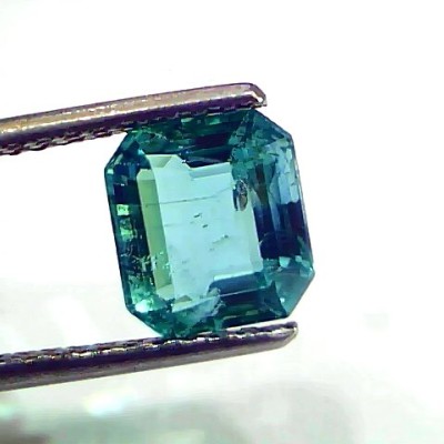 1.99 Ct IGI Certified Untreated Natural Zambian Emerald Gemstone AAA