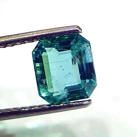 1.99 Ct IGI Certified Untreated Natural Zambian Emerald Gemstone AAA
