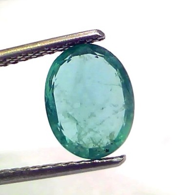 2.00 Ct GII Certified Untreated Natural Zambian Emerald Gemstone