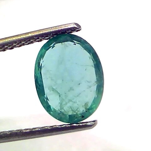 2.00 Ct GII Certified Untreated Natural Zambian Emerald Gemstone