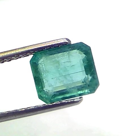 2.00 Ct GII Certified Untreated Natural Zambian Emerald Gemstone