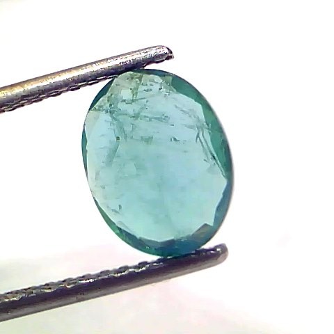 2.00 Ct GII Certified Untreated Natural Zambian Emerald Gemstone