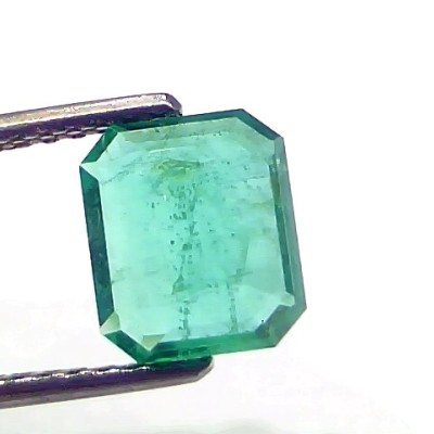 2.04 Ct IGI Certified Untreated Natural Zambian Emerald Gemstone AAA