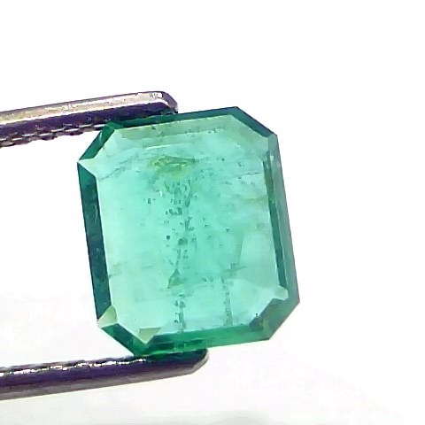 2.04 Ct IGI Certified Untreated Natural Zambian Emerald Gemstone AAA