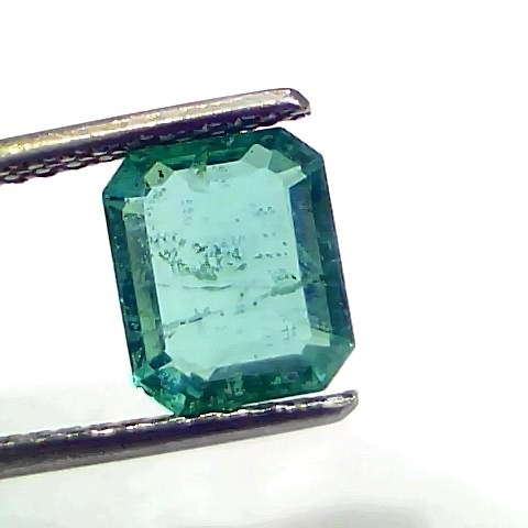2.07 Ct GII Certified Untreated Natural Zambian Emerald Gemstone
