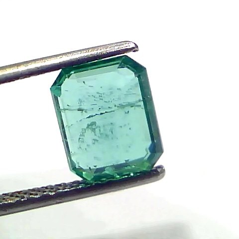 2.07 Ct GII Certified Untreated Natural Zambian Emerald Gemstone
