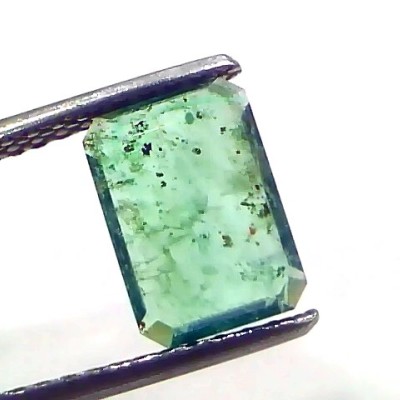 2.11 Ct Certified Untreated Natural Zambian Emerald Panna Gemstone