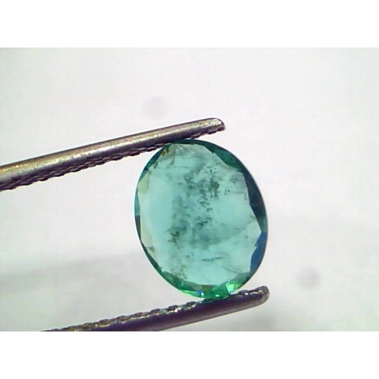 2.10 Ct GII Certified Untreated Natural Zambian Emerald Gemstone AA