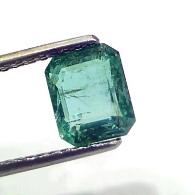 2.12 Ct GII Certified Untreated Natural Zambian Emerald Gemstone
