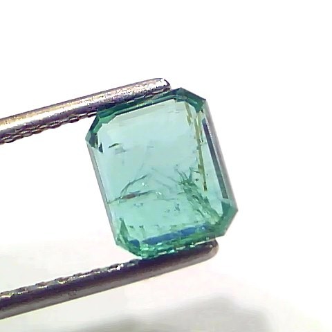 2.12 Ct GII Certified Untreated Natural Zambian Emerald Gemstone