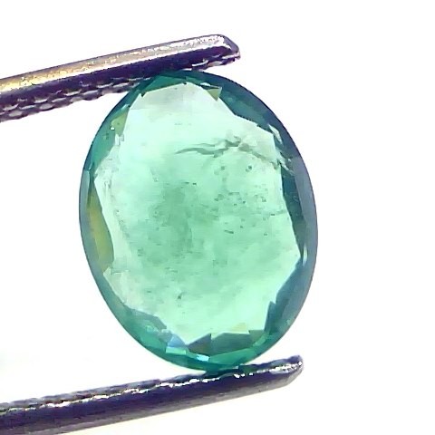 2.15 Ct Certified Untreated Natural Zambian Emerald Gemstones