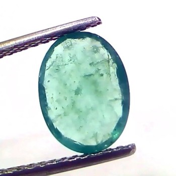 2.31 Ct Certified Untreated Natural Zambian Emerald Panna Gemstone