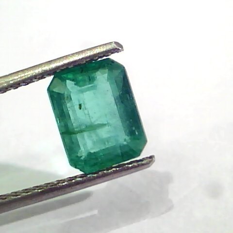 2.42 Ct Untreated Natural Zambian Emerald Gemstone Panna AAA