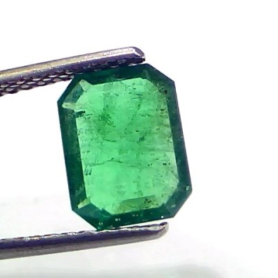 2.35 Ct IGI Certified Untreated Natural Zambian Emerald Gemstone