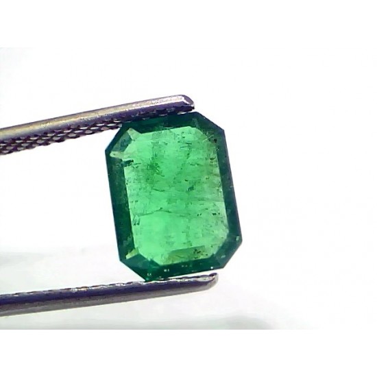2.35 Ct IGI Certified Untreated Natural Zambian Emerald Gemstone