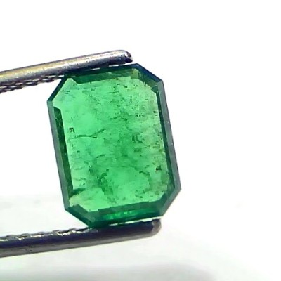 2.35 Ct IGI Certified Untreated Natural Zambian Emerald Gemstone