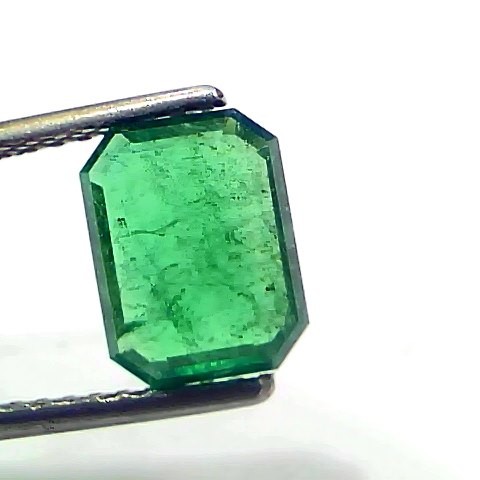 2.35 Ct IGI Certified Untreated Natural Zambian Emerald Gemstone