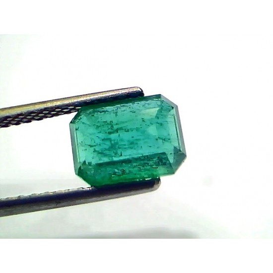 2.43 Ct IGI Certified Untreated Natural Zambian Emerald Gemstone