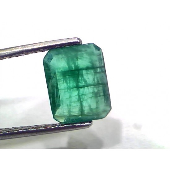 2.45 Ct Certified Untreated Natural Zambian Emerald Panna Gemstone