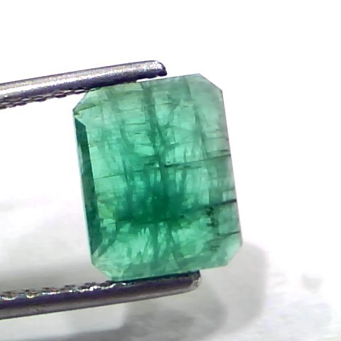 2.45 Ct Certified Untreated Natural Zambian Emerald Panna Gemstone