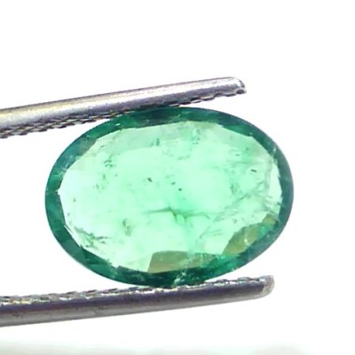 2.46 Ct GII Certified Untreated Natural Zambian Emerald Gems AAA