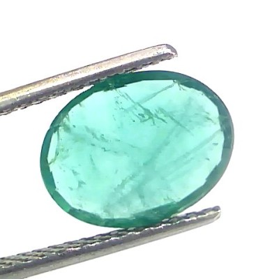 2.54 Ct Certified Untreated Natural Zambian Emerald Gemstone Panna