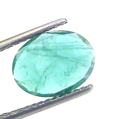 2.54 Ct Certified Untreated Natural Zambian Emerald Gemstone Panna