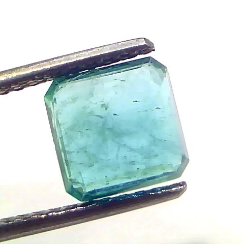 2.50 Ct GII Certified Untreated Natural Zambian Emerald Panna Gems